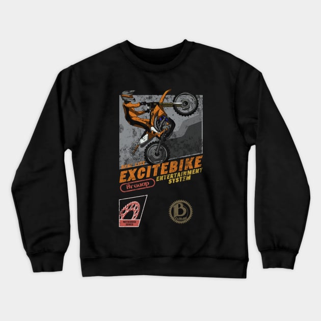 Real Life Excitebike Crewneck Sweatshirt by BAHMcreations